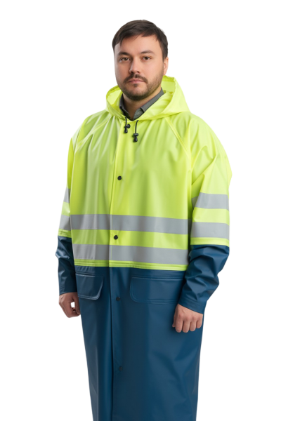 Плащ сигнальный повышенной видимости 3 класс защиты Спецгорький