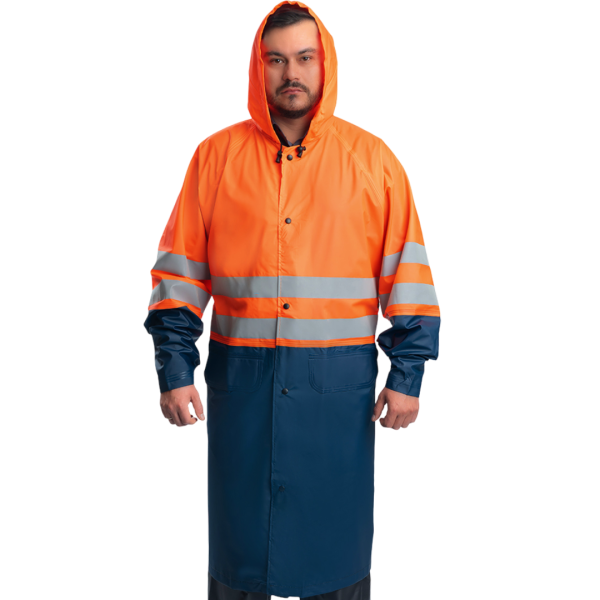 Плащ сигнальный повышенной видимости 3 класс защиты Спецгорький